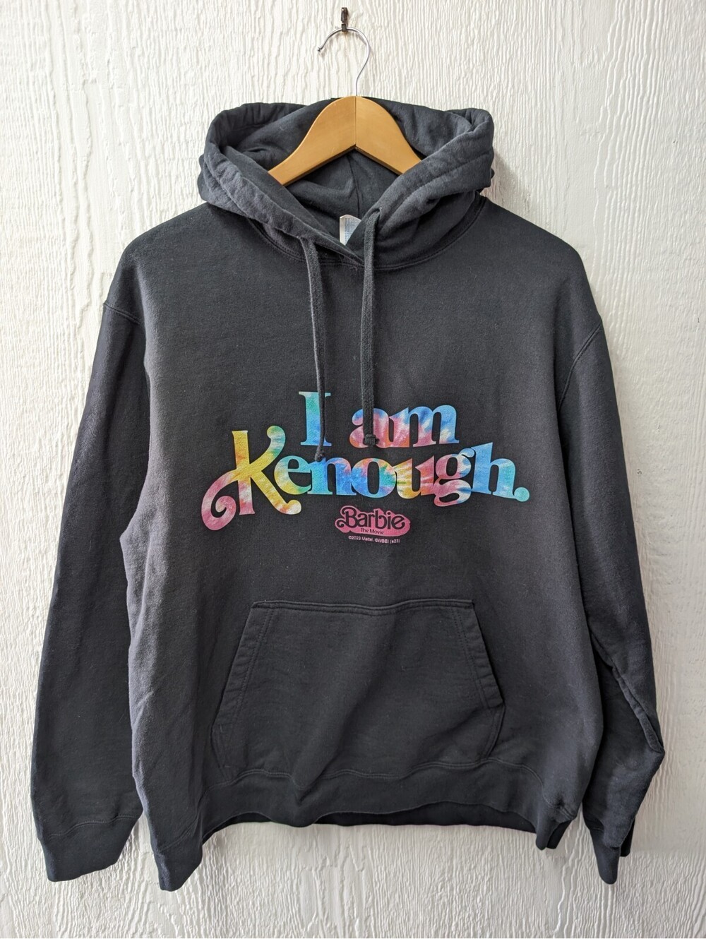Mattel Barbie The Movie I am Kenough Black Hoodie Sweatshirt Men's Large
